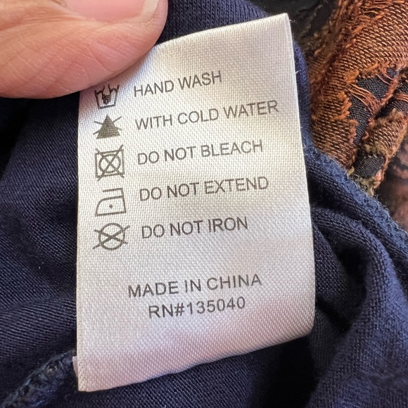 Lagenlook Artwear Tunic Top Kamana XL Blue Copper Textured High Low Boutique - Picture 6 of 6